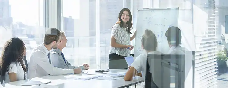 Business team during a meeting.
