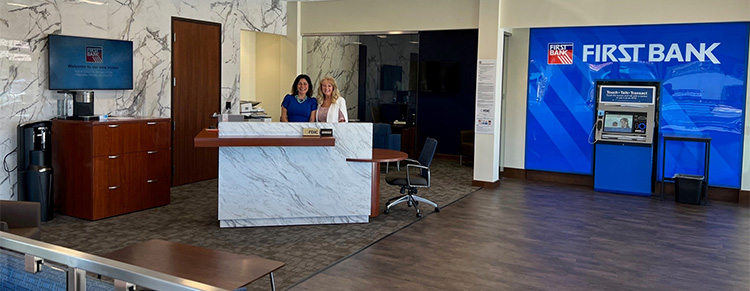 First Bank employees at a local branch.