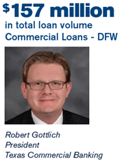 $157 million in total loan volume. Commercial Loans - DFW. Robert Gottlich, President, Texas Commercial Banking