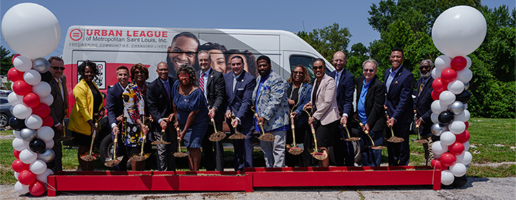 First Bank executives attended the Urban League groundbreaking ceremony in St. Louis, Missouri.